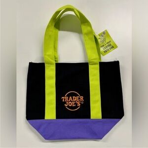 Trader Joe's Reusable Multi colored Tote Bag NEW